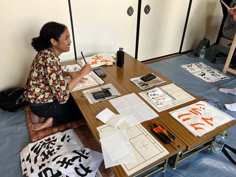Kyoto: Calligraphy class at Buddhist temple in city center - Getting Your Take-Home OMIYAGE: Shikishi Artwork + Key-Chain