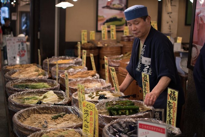 Kyoto Foodie Night Tour - Nishiki Market samples: the best kind of first stop