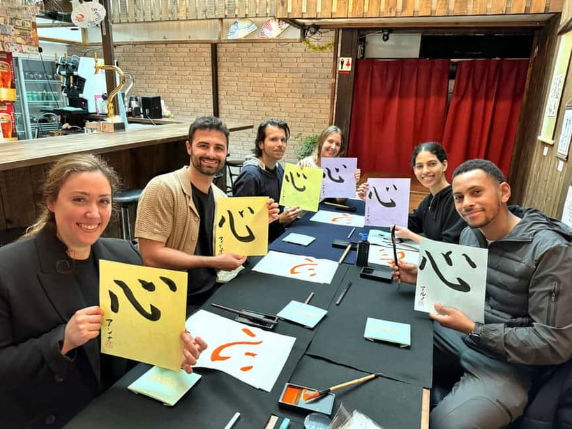Kyoto: Japanese Calligraphy Workshop - Gojo Paradiso: a calm Kyoto workshop beside the Takase River