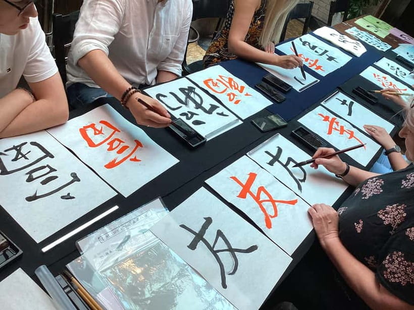 Kyoto: Japanese Calligraphy Workshop - Your final piece: rice paper, kanji signature, and a stamp