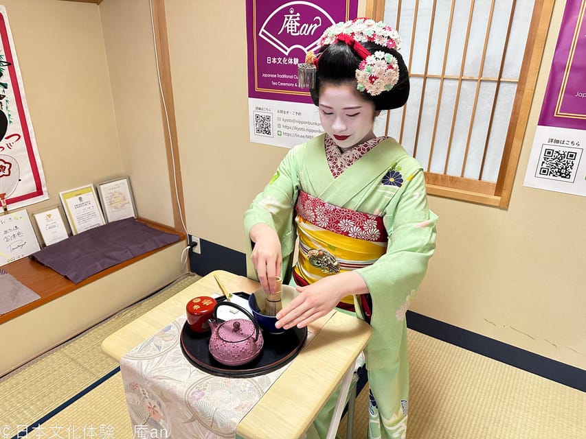 Kyoto: Tea Ceremony with Maiko Premium - Premium Tea Ceremony Flow: Matcha, Sweets, and Hands-On Learning
